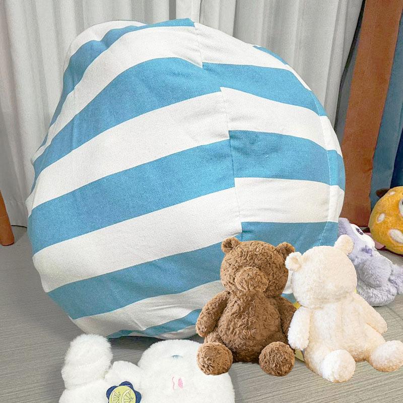 

Детская плюшевая сумка для хранения игрушек, полосатый диван-мешок, вместительная сумка для хранения одеял, дорожная сумка на молнии L