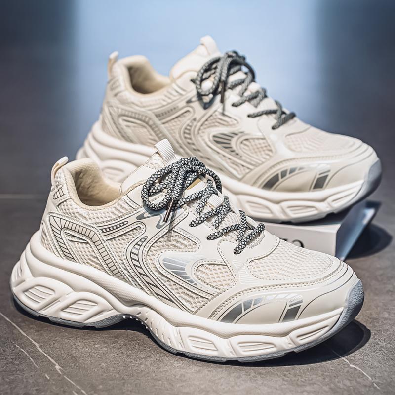 New Fashion Men 's Four Seasons Comfortable Thick Sole Shoes Students Boys GirlsTrending Soft Sole Breathable Casual Running Sneakers