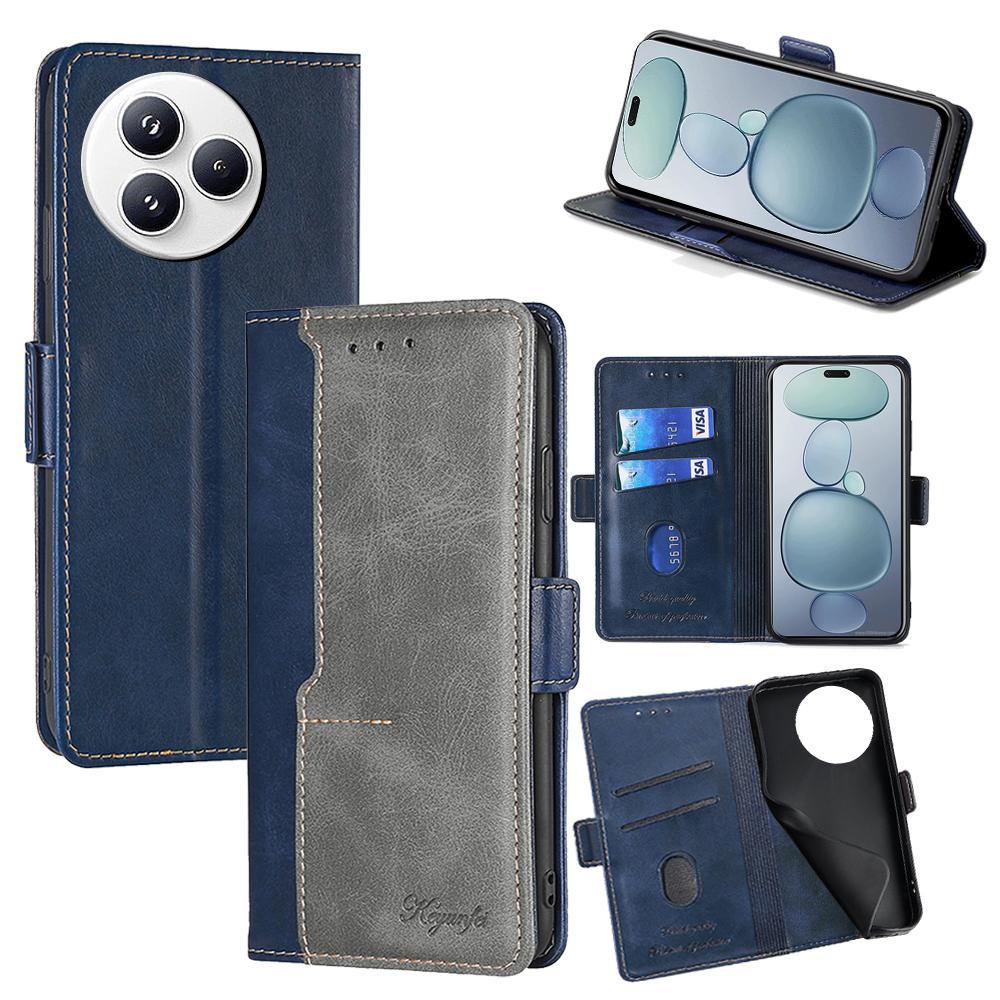 

For Xiaomi Civi 5 Pro 5G Case Contrast Color Wallet Leather Phone Cover Blue Grey