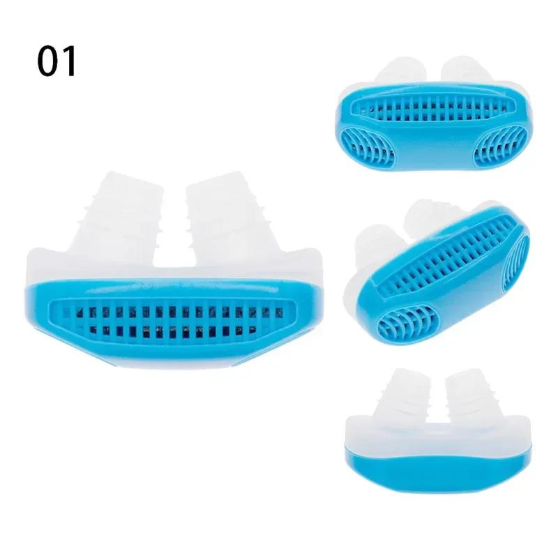 

Silicone Anti Snore Device Nasal Dilators Apnea Sleep Aid Stop Snoring Stopper Nose Clip Anti-snore Clean Air Purifier синий