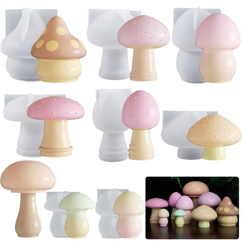 3D Mushroom Silicone Mold Mushroom Resin Mold Mushroom Epoxy Resin Casting Mold for DIY Soap Home Decors Scented Candle