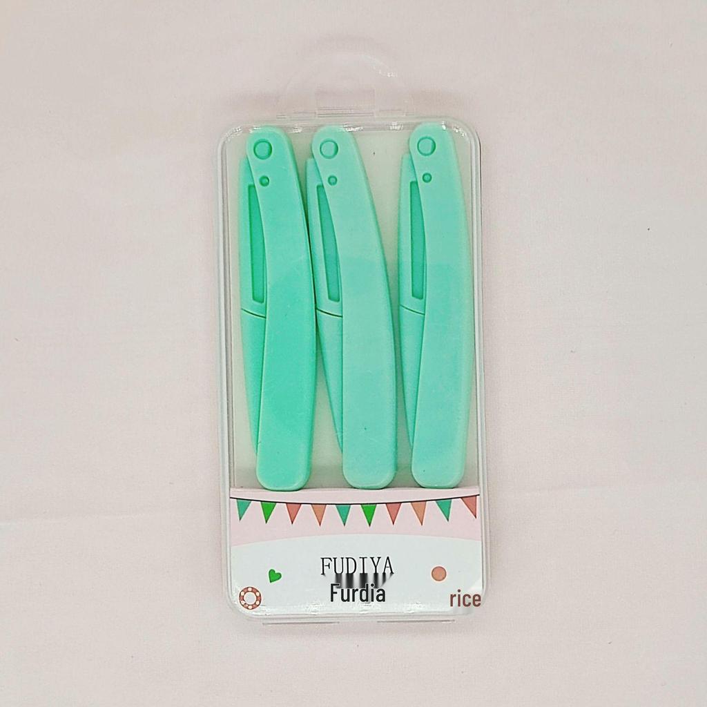 Portable Safety Folding Eyebrow Razor for Beginners - Stainless Steel Blade, Makeup Tool