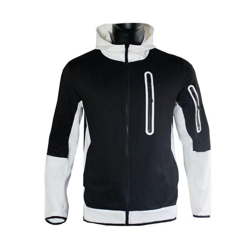 Men's Trendy Color-Block Hoodie Jacket and Pants Sportswear Set