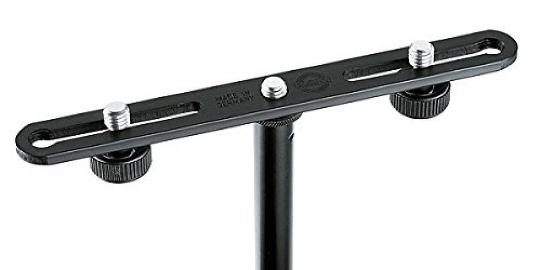 

Mic bar for microphone for 2 sliding mounting position [] K&M stand, microphones, 235/5 чорний