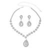 Exclusive Women's Rhinestone Jewelry Set: Necklace, Ring, Earrings