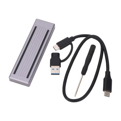 Type C SSD Enclosure Portable 10Gbps USB3.1 Gen2 M.2 NGFF Solid State Drive Enclosure With RGB Lighting for 2230 2242