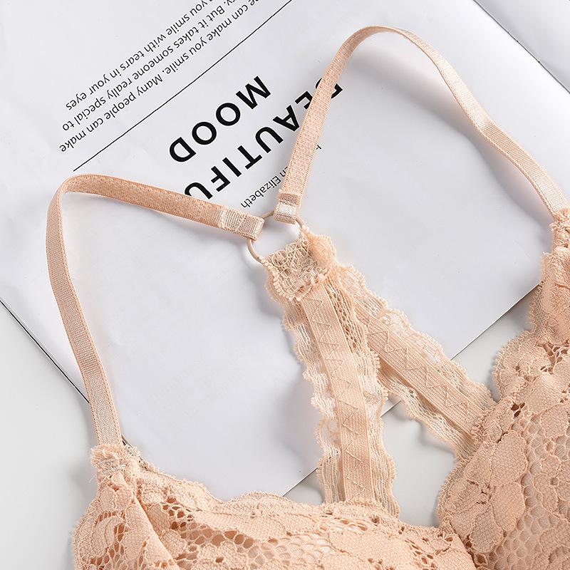 Sujetador Sexy de Encaje sin Tirantes para Mujer Cómodo Sujetador sin Aros Sujetador Push Up Chaleco