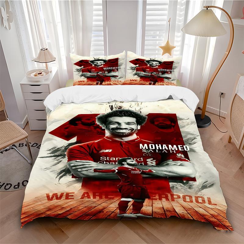 3Pcs Salah'S Liverpool Legacy Bedding Sets For All Sizes New 3D Printed Bed Cover Comforter Duvet Cover Pillowcase Bedroom Decoration