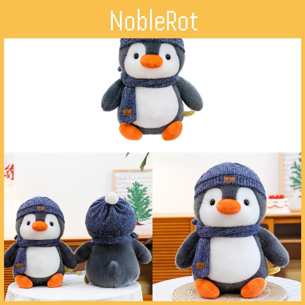 Penguin Plush Toy With Hat And Scarf Ocean Aquarium Gift For Children