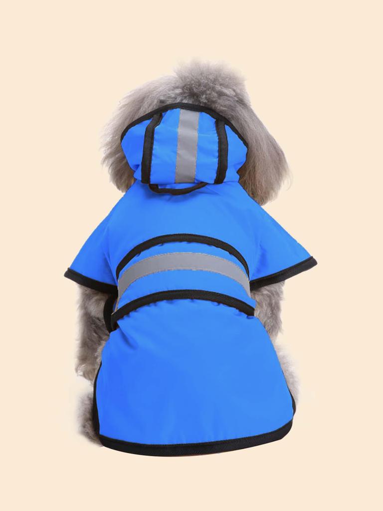 Reflective Raincoat Poncho for Small Dogs - Bichon Puppy Pet Rainwear