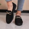 Fashion Women Flats Spring Fashion Metal Buckle Slip-on Loafers Plus Size Ladies Casual Mocassins Driving Shoes Sapato Feminino 2025