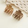 Matte Surface Earth Tone Hair Grip Minimalist Solid Color Multi Claws Design Professional Non Slip Holding Styling Fixer