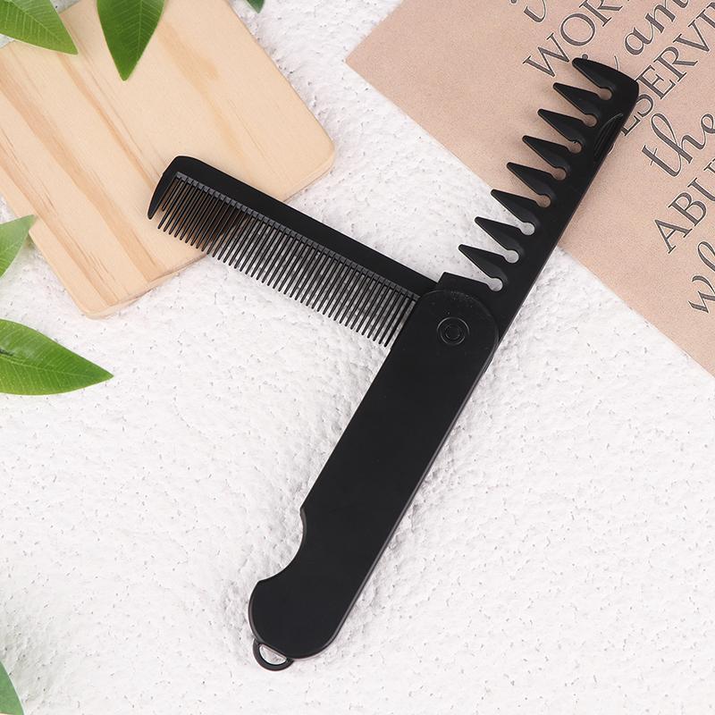 Multifuncional Pocket Folding Combs Plastic Wide Tooth Oil Head Comb Beard Combing Barber Hair Clipper Comb Salon Styling Tools