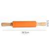 Multicolor Pastry Dough Roller Wooden Handle Flour Roller New Silicone Rolling Pin  Cooking Utensil