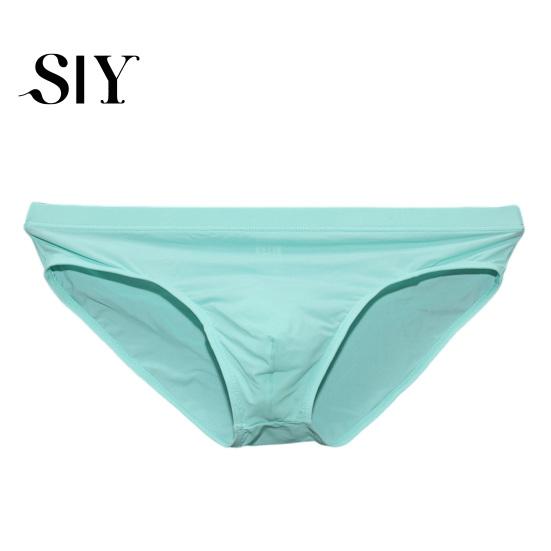 High Elasticity Men Briefs Low-rise Slim Fit Underwear Solid Comfortable Color Ice Silk Transparent Panties Summer Ultra-thin Lightweight