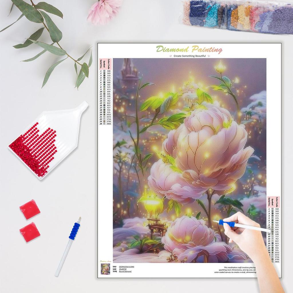 Diy Diamond Painting For Adults Landscape Full Round Handicraft Diamond Embroidery Picture Of Rhinestone Wall Art 30x40cm/12x16inch