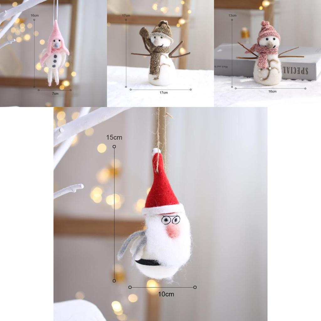 Christmas Snowman Ornament With Festive Scene Decor For Holiday Celebrations