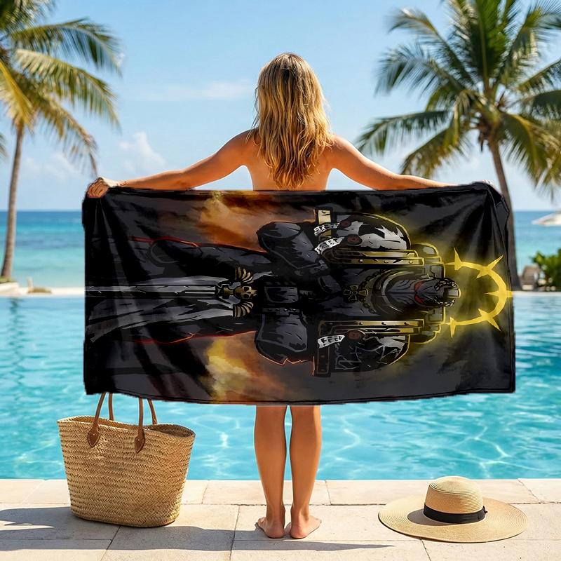 Warhammer Mode Strandtuch: Ideal für Sommerabenteuer Weich, saugfähig und schnell trocknend geeignet zum Schwimmen und Baden