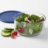 2 Pack 7 Cup Glass Food Storage Containers with SnugFit Lid Microwave Dishwasher Safe Round Kitchen Jars Healthy Durable