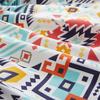 Boho Aztec Duvet Cover Queen King Vintage Colorful Southwestern Triangle Pattern Quilt Cover Exotic Tribal Geometric Bedding Set