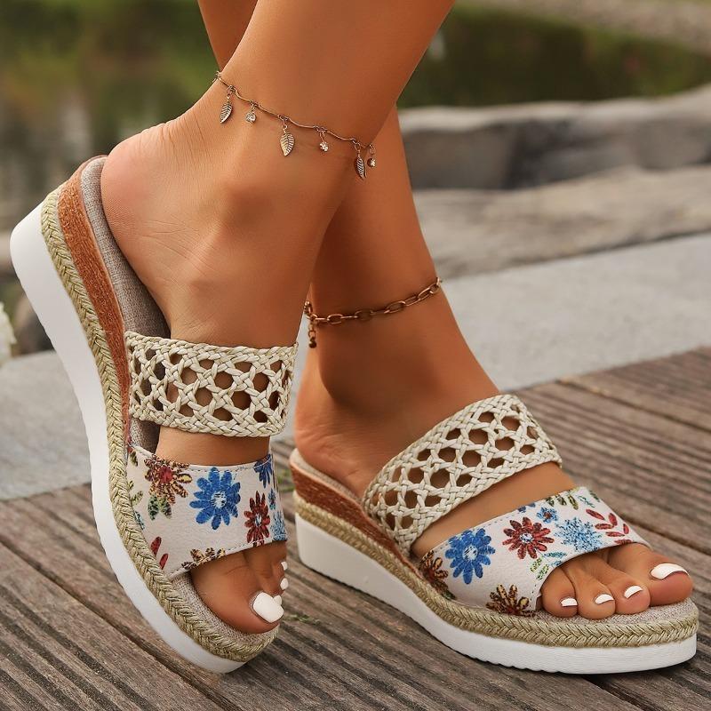 Summer Wedges Slippers Women Brand Flats Sandals Slingback Flip Flops Shoes Woman 2025 Trend Casual Slides Fashion Zapatos Mujer