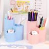 Three-grid Pen Holder Student Office Multifunctional Desktop Storage Box Makeup Brush Stationery Small Item storage Box Gift