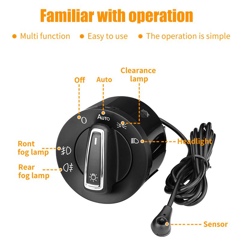 For VW Passat B5 B7 Transporter T5 Tiguan Jetta MK6 Golf 4 6 Beetle Automatic Headlight Switch Sensor Accessories Automatic Head