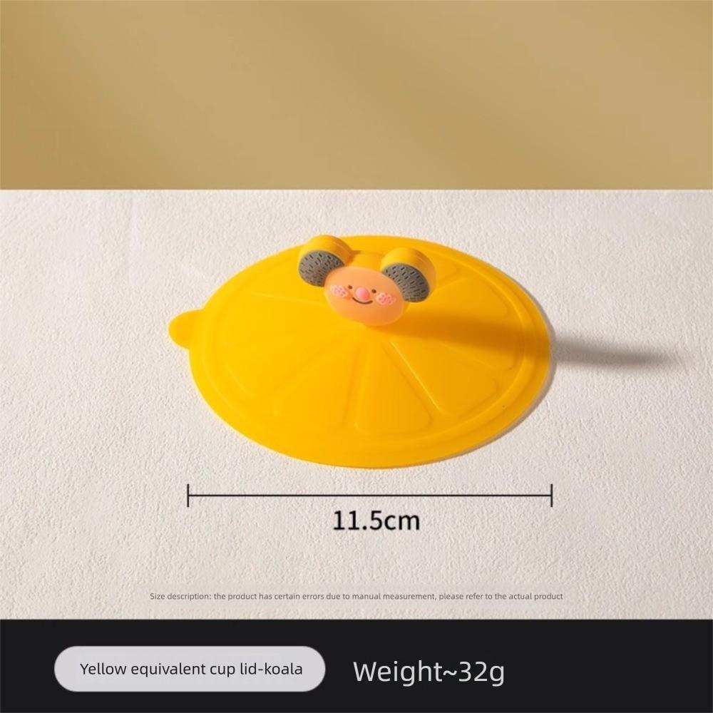 

Термостійкі герметичні кришки, непротікаюча кришка-присоска, мила пилозахисна кришка для чашки, чай Yellow Koala