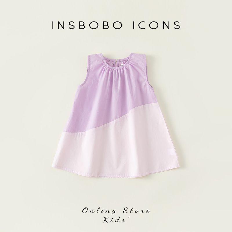 Girl Dress Summer 2024 New Arrival Little Girl Princess Dress Baby Girl Sleeveless Dress Kids Skirt Children s Summer Clothing Hibiscus Purple 100