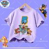 1-12 years old summer Polyester T-shirt for PAW Patrol children's short-sleeved casual top for girls and boys with cartoon print