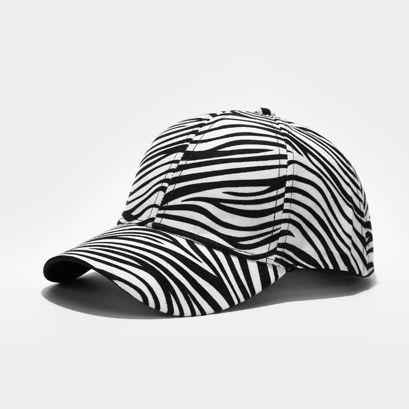 Vintage Leopard And Zebra Print Baseball Cap With Extended Brim For Casual Outdoor Sun Protection