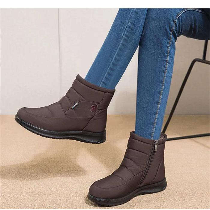 Women Boots Snow Fur Shoes Woman Zipper Platform Boots for Women Soft Ankle Boots Waterproof Plush Winter Shoes