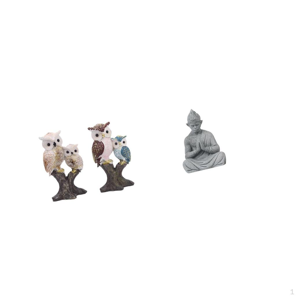 Monkey Buddha Figurine Realistic Animal Sculpture Decorative Collectible Miniature Statue for Indoor