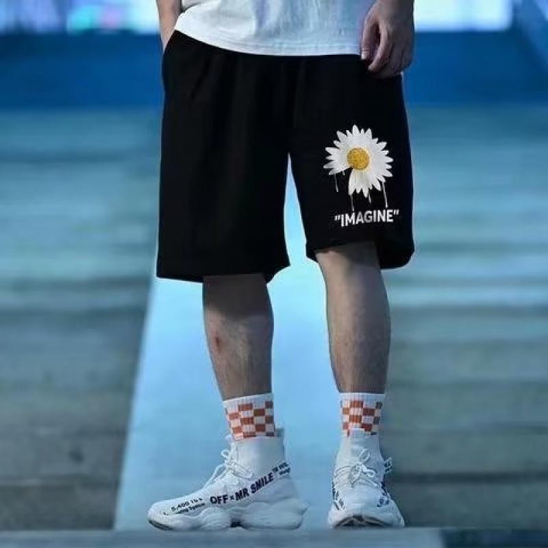 

Мужские повседневные шорты, модные большие мужские шорты с рисунком и принтом, хип-хоп, тренажерный зал, молодежные пляжные шорты для мужчин, мужские шорты на шнуровке