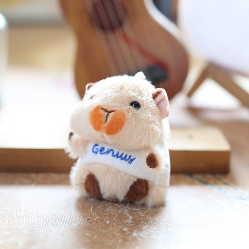 Chaveiro de Pelúcia Hamster de Desenho Animado Fofo Boneco de Animal de Pelúcia Chaveiro Porta-Chaves Chaveiro Pendente de Bolsa Decoração Pendente de Mochila Presentes