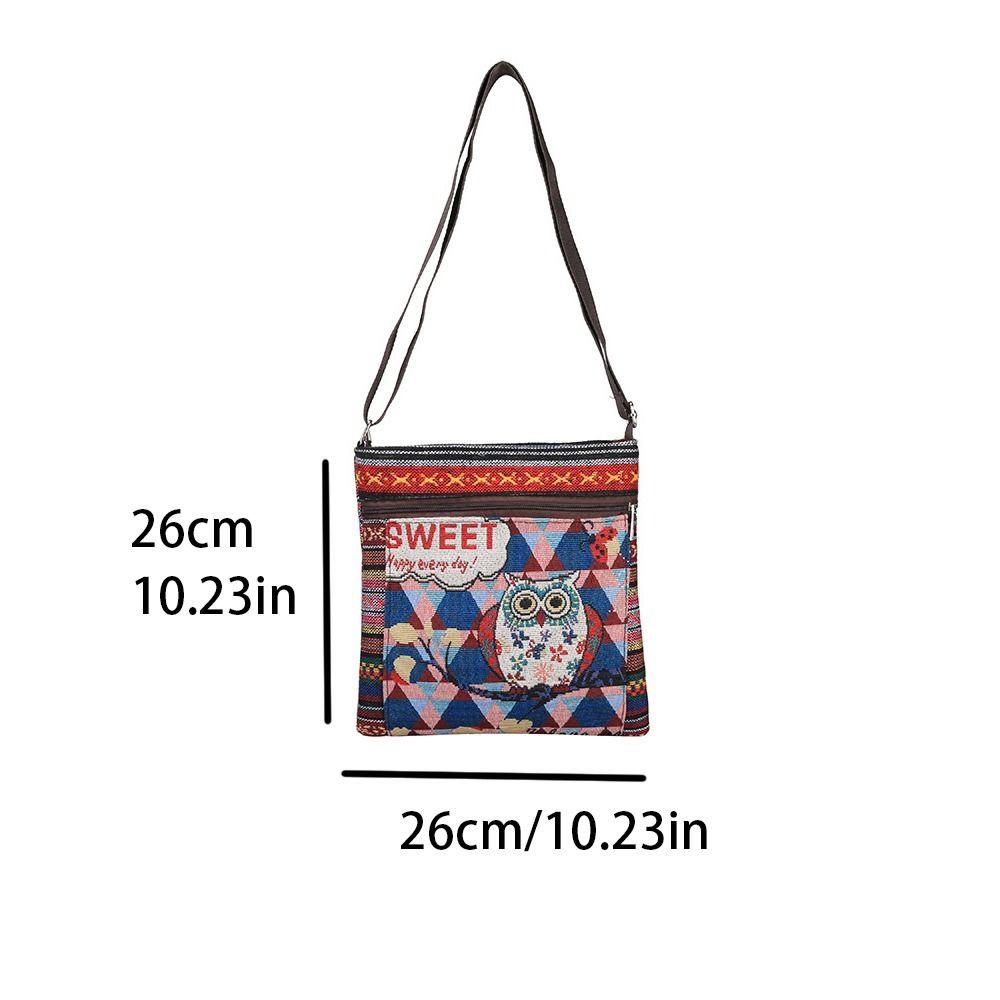 Bag Large Capacity Ethnic Style Korean Purse Wallets Women Crossbody Bag Owl Shoulder Bag Elephant