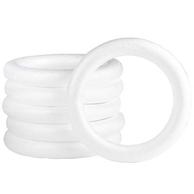 White Round Polystyrene Foam Ring For Christmas Crafts DIY Handmade Wreath Wedding Holidays Home Party Decoration