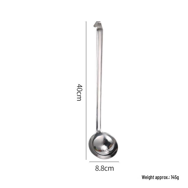 Zhishi Stainless Steel Deep Soup Ladle with Hook