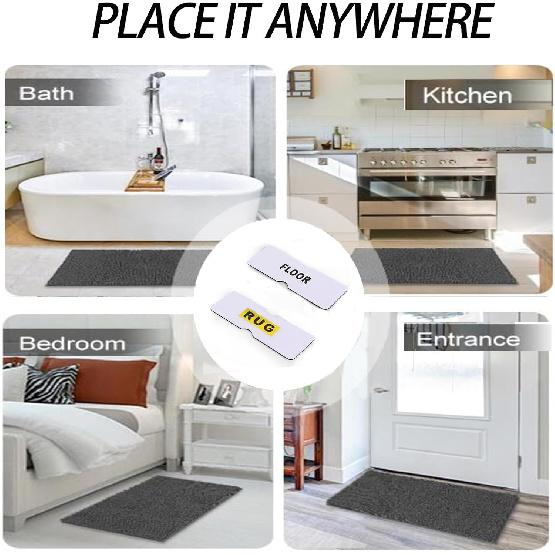 Rug Gripper for Hardwood Floors Non Silp Rug Corner Grippers Carpet Tape for Area Rugs Reble and Washable Rug Tape Hardwood Floor No Damage 4 Pcs