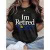T-shirt - Women's Fun Printed T-shirt - Casual Short-sleeved Round-neck Loose-fitting Top, Machine Washable for All-season Comfort, Casual Wear;