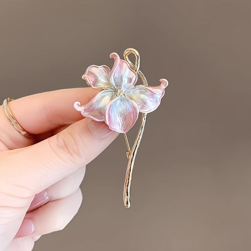 

1PC Elegant Lotus Knot Buckle, Chinese Style Imitation Flower Lapel Buckle, Suitable for Daily Wear and Gift Giving розовый