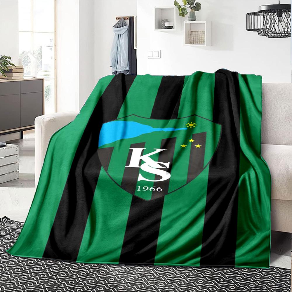 Kocaelispor Print Flannel Blanket High Quality Warm Comfortable Cover for All Seasons Perfect for Gifts Home Decor