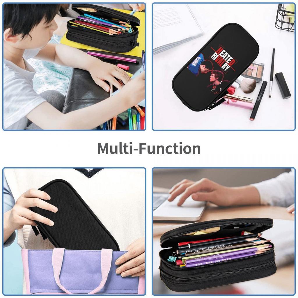 Vintage Shane Hollander & Ilya Rozanov Heated-Rivalry Pencil Cases New Pen Bag Kids Big Capacity School Supplies Pencil Pouch