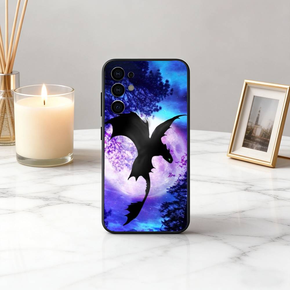 Cartoon T-Toothless D-DragonS TD Phone Case Black Silicone Soft For Samsung S25,S24,S21,S22,S23,S30,Ultra,S20,Plus,Fe,Lite