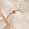 Best-selling love zircon pendant k gold-plated stainless steel bracelet women's personality light luxury jewelry