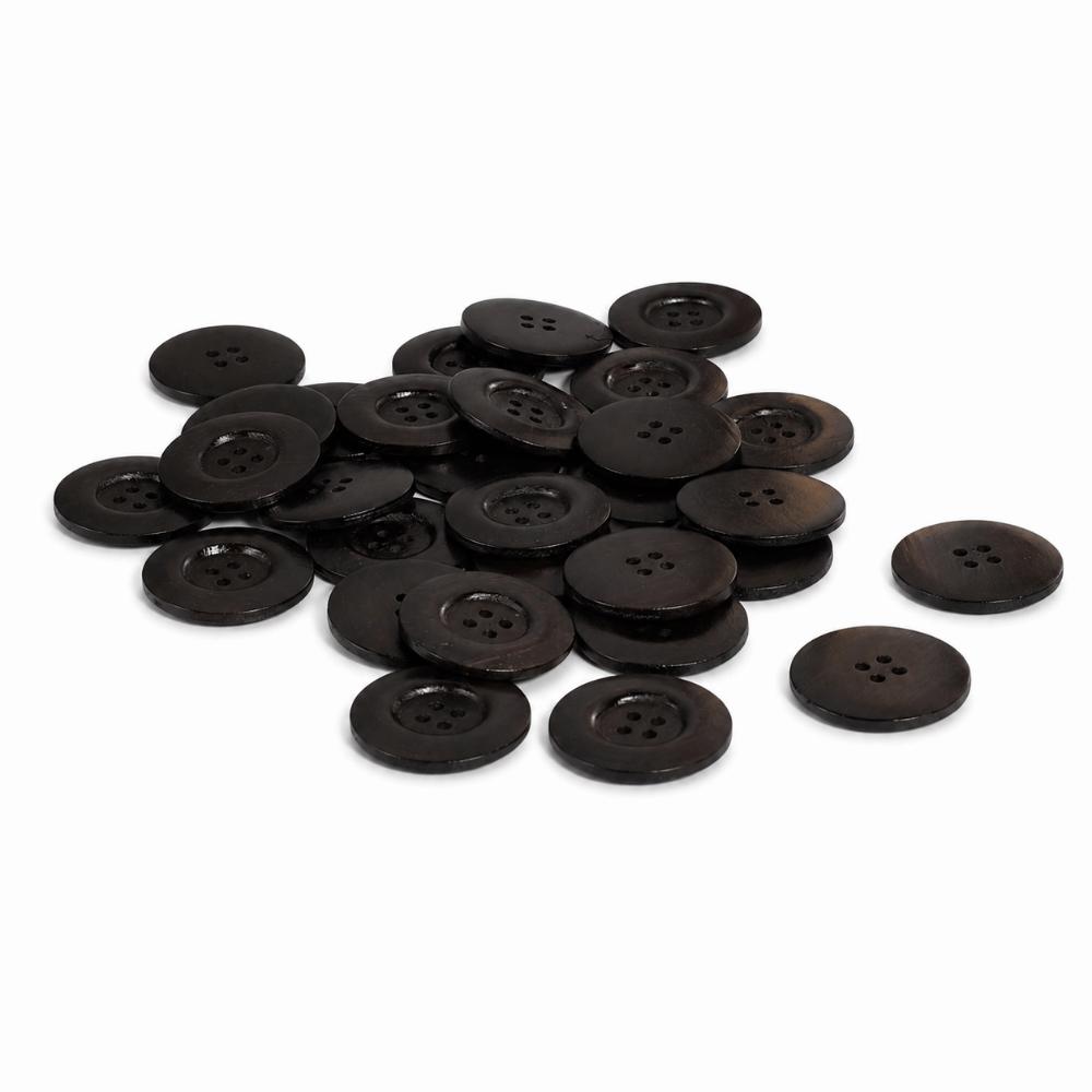 30pcs 40mm Craft Sewing Buttons 4 Holes Round Wood Buttons Vintage Style Coat Buttons  DIY Crafts