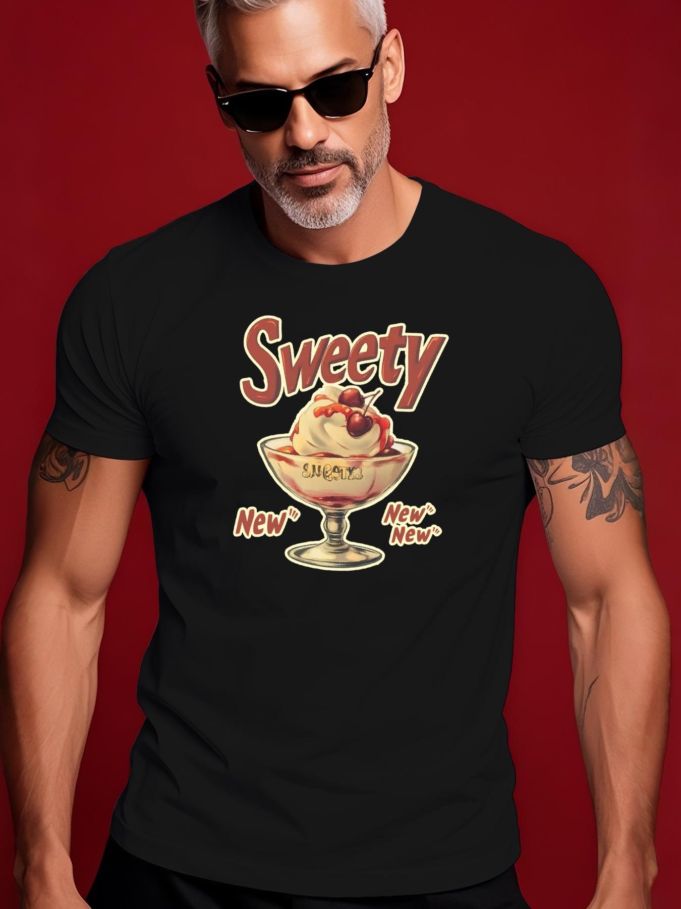 SWEETY Graphic Tshirt - Summer Streetwear Short Sleeve Te... L