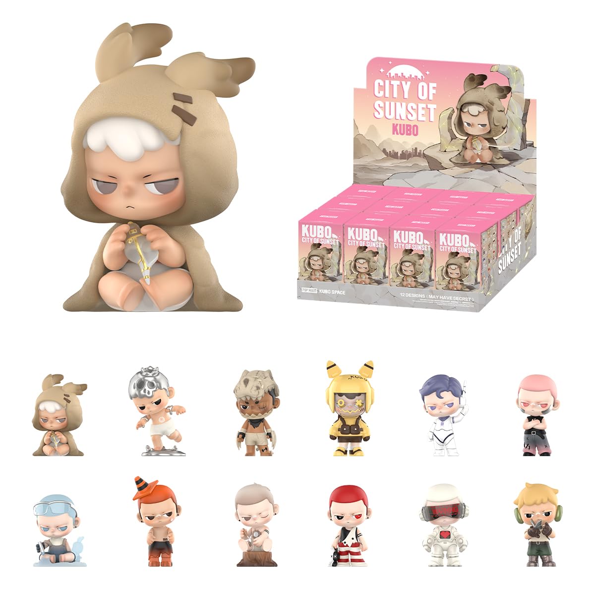 

POP MART KUBO City of Sunset Series Box of 12 Pop Mart Gachapon Blind Box Plastic Premium PVC Soft Original Birthday Gifts [Assorted Pieces] Figures,