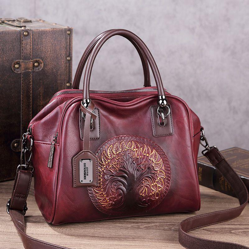 

Италия Оригинальные товары Мода Женская Портативная Сумка Бостон 2025 Новая Китайская Мода Ретро На Плечо Сумка Мессенджер Carmine