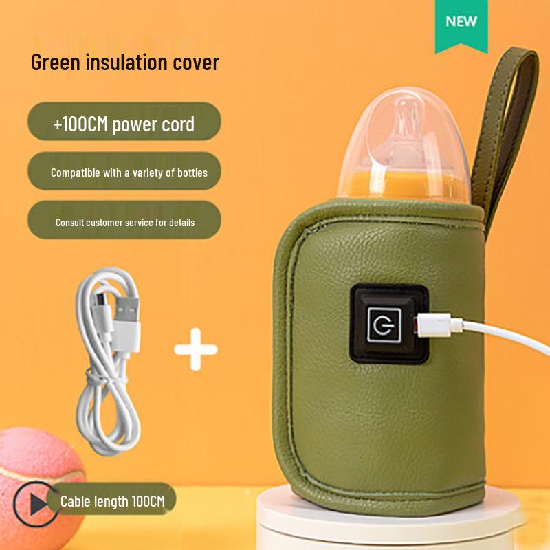 Portable USB Baby Bottle Warmer and Insulated Milk Heating Sleeve